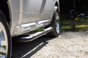 Ford SuperDuty Nerf Bar - Dee Zee - 3 in. Round - Black - `15-`22 Ford SuperDuty Nerf Bar - Dee Zee - 3 in. Round - Black - `15-`22